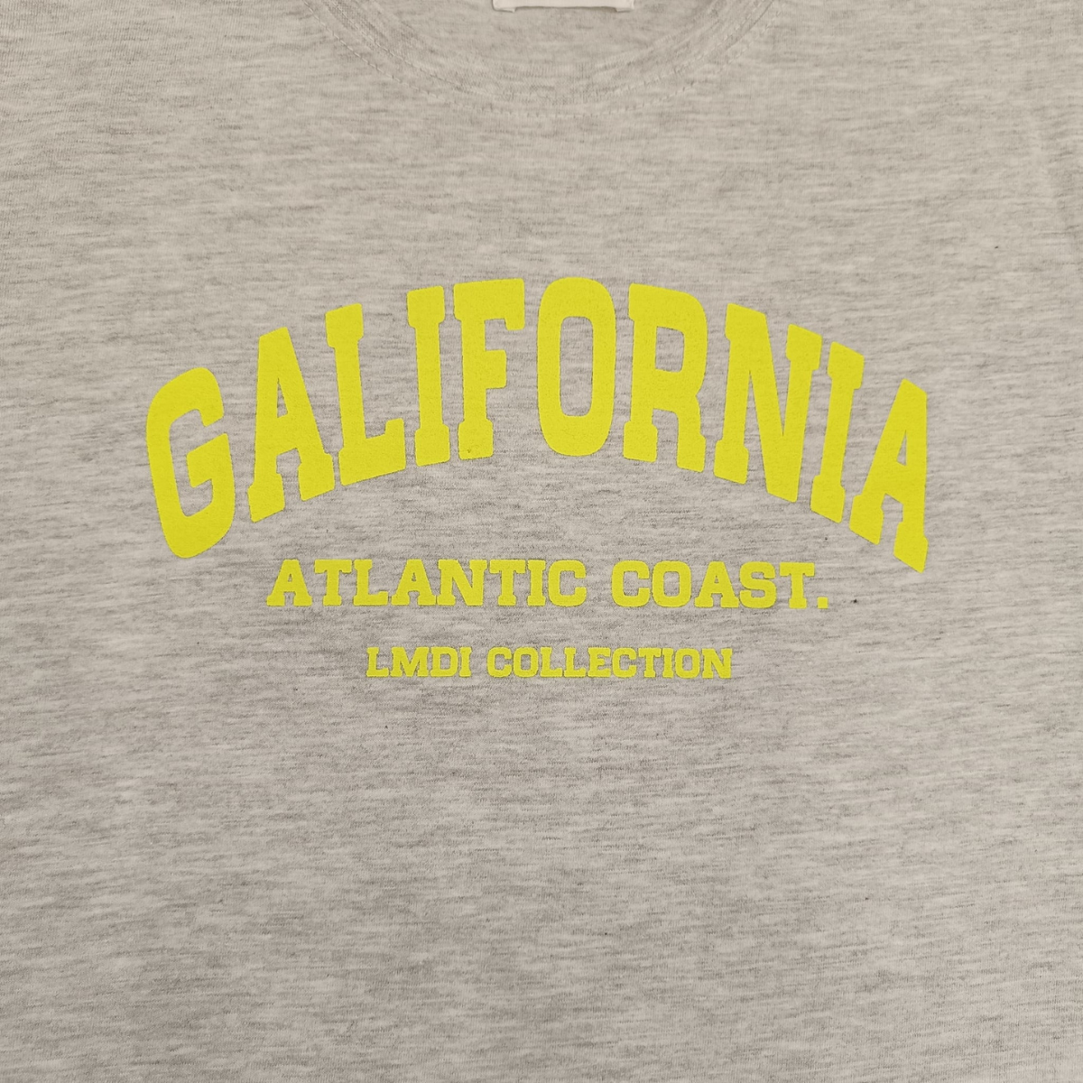 Camiseta Galifornia Atlantic Coast LMDI Collection KIDS gris/amarillo fluor