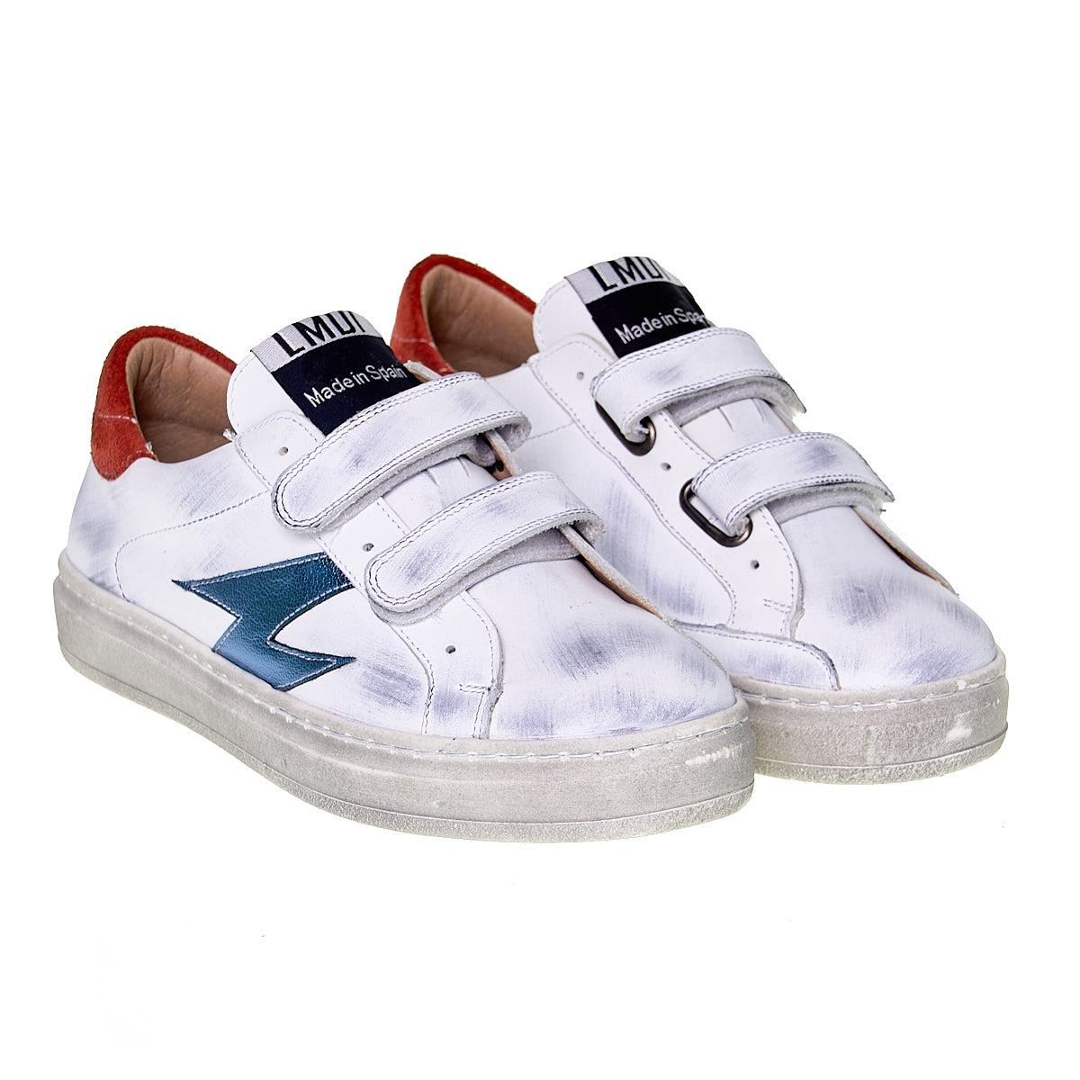 Sneaker Melide White Blue LMDI Collection (con velcro)