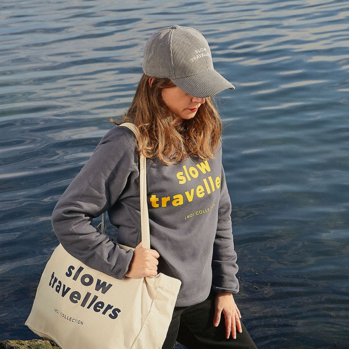 Gorra Slow Travellers Gris LMDI Collection