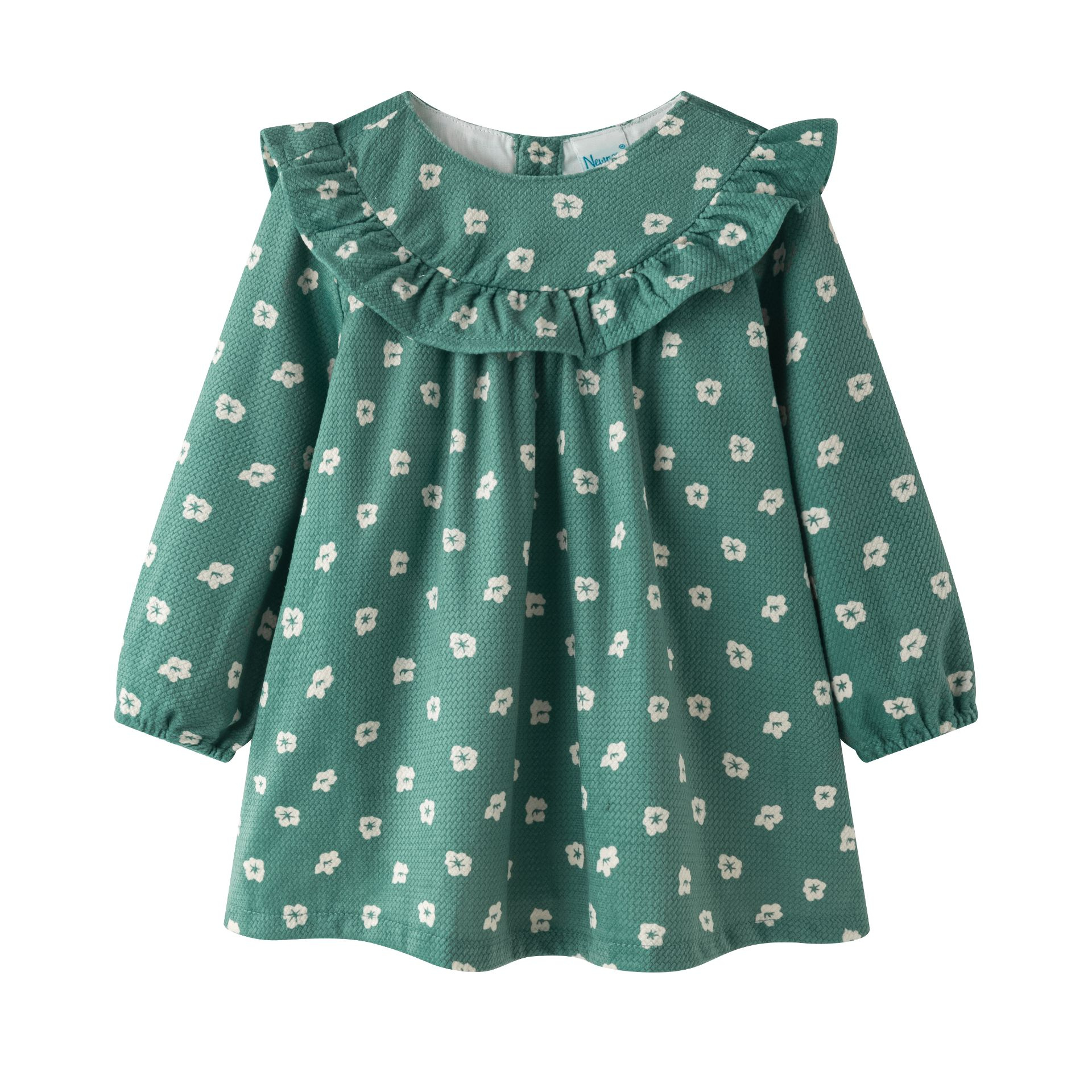 Vestido de bebé NWS flores verde